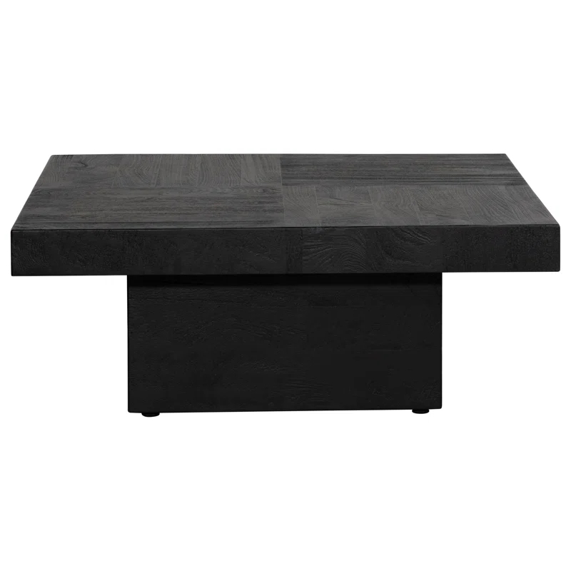 Dovetail Furniture Sereno 40" Wide Mango Wood Coffee Table, Black