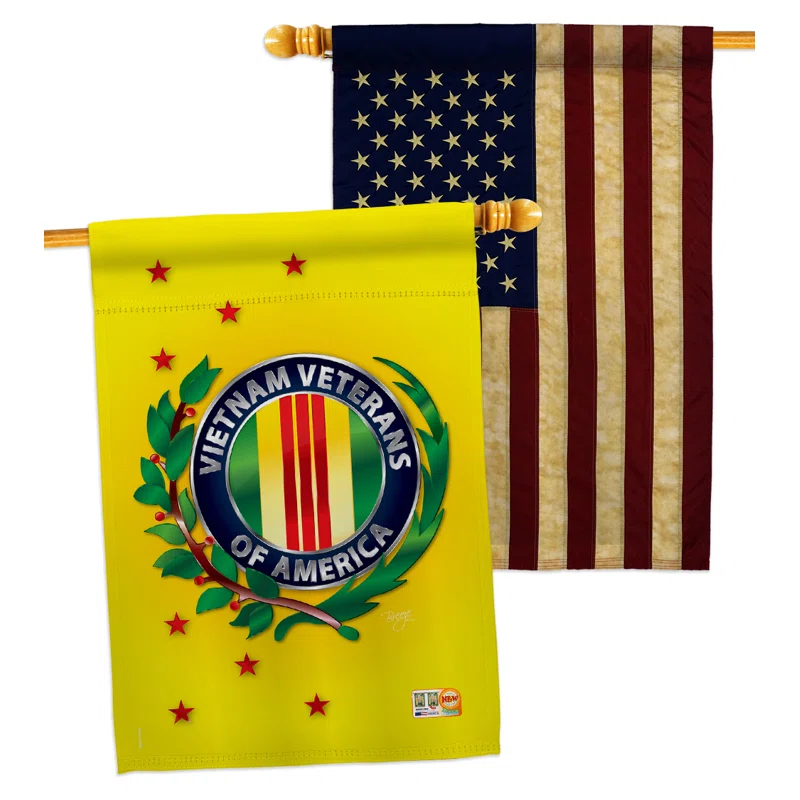 Breeze Decor Double Sided 40'' H x 28'' W Polyester Independence Day House Flag
