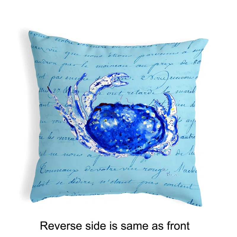 Betsy Drake Interiors Indoor/Outdoor Reversible Throw Pillow