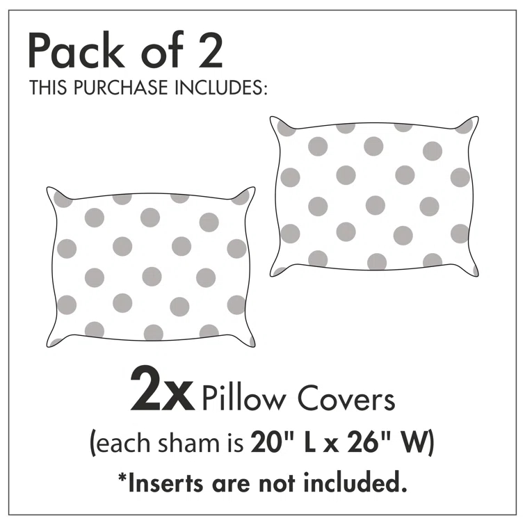 Ambesonne Ambesonne Leaf Pillow Sham 2 Pack Orange Mandala 26"x20" Orange
