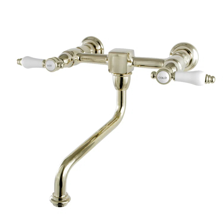 Kingston Brass Kingston Brass Bel-Air Two-Handle 2-Hole Wall Mount Bathroom Faucet KS1212BPL