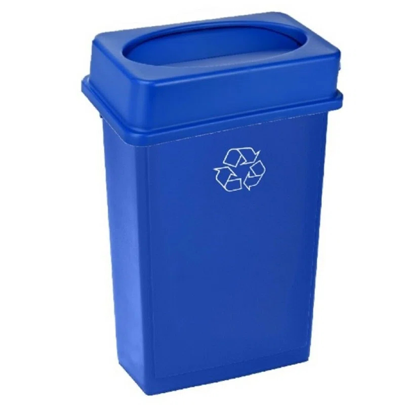 Alpine Industries 23 Gallon Trash Can Recycle Bin and Drop Slot Lid