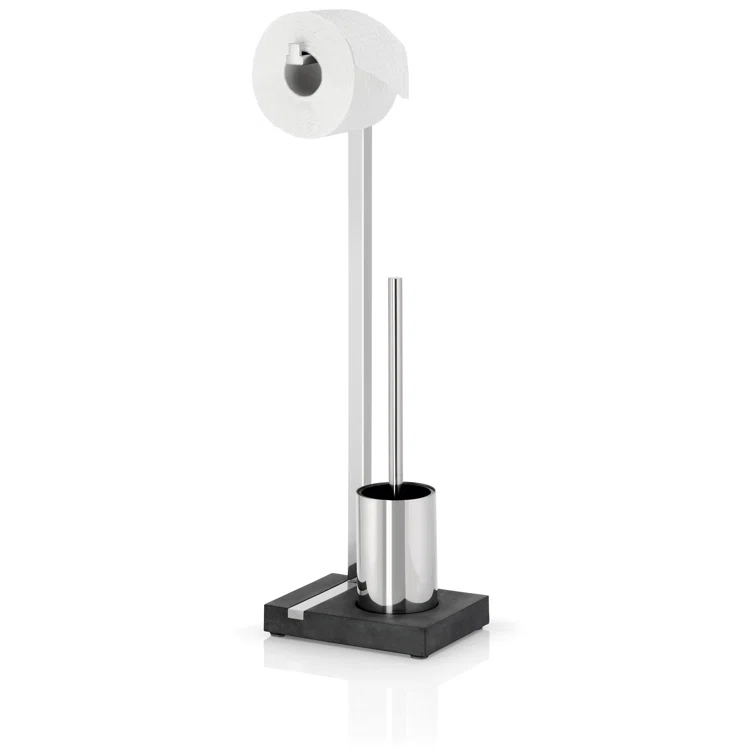 Blomus MENOTO Free Standing Toilet Brush and Paper Holder Set