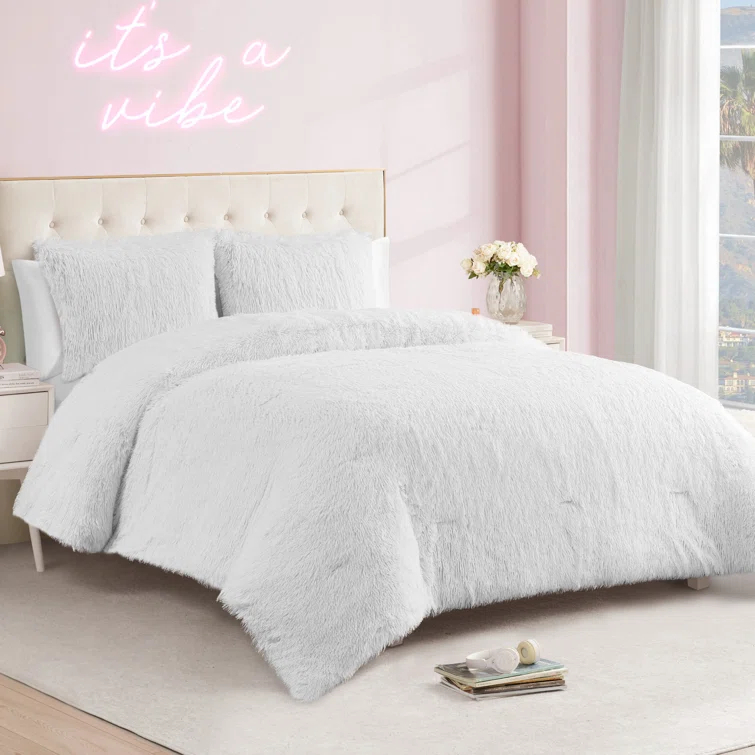 Juicy Couture Juicy Couture Shaggy Faux Fur Comforter & Shams Bedding Sets