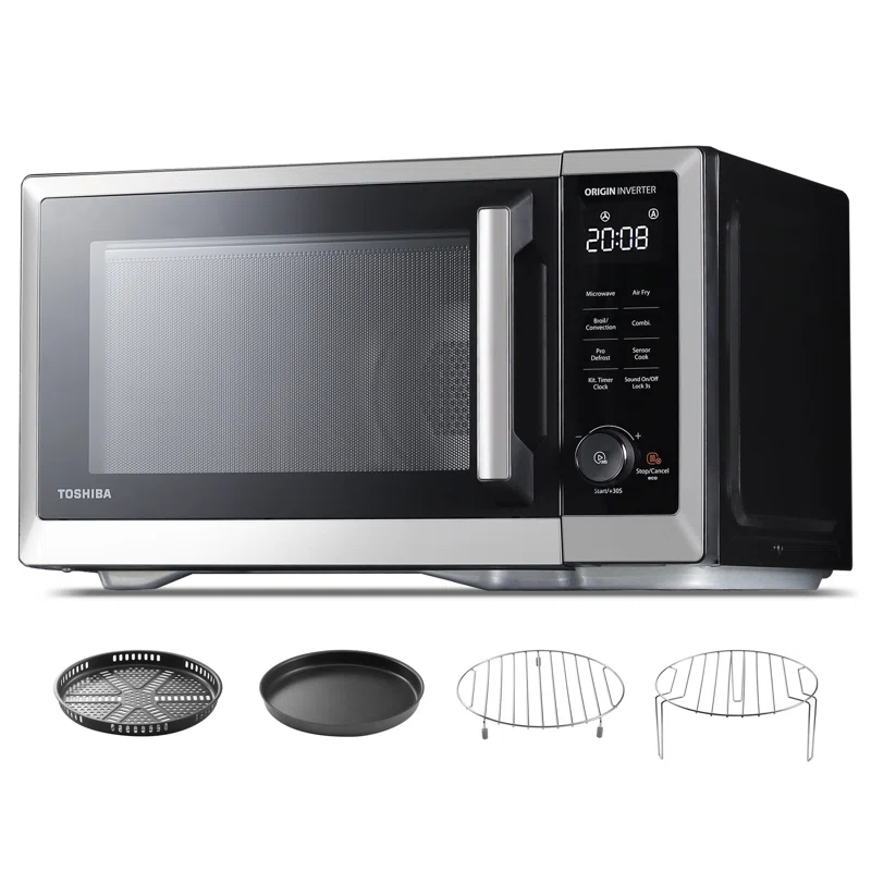 Toshiba 7-in-1 Countertop Microwave Air Fryer Inverter Technology Convection Microwave Smart Sensor