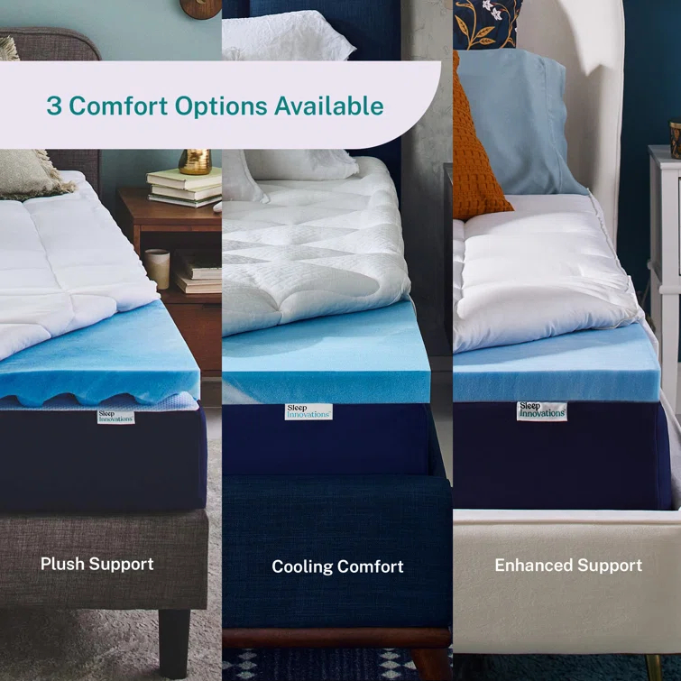 Sleep Innovations 4'' Gel Memory Foam Mattress Pad