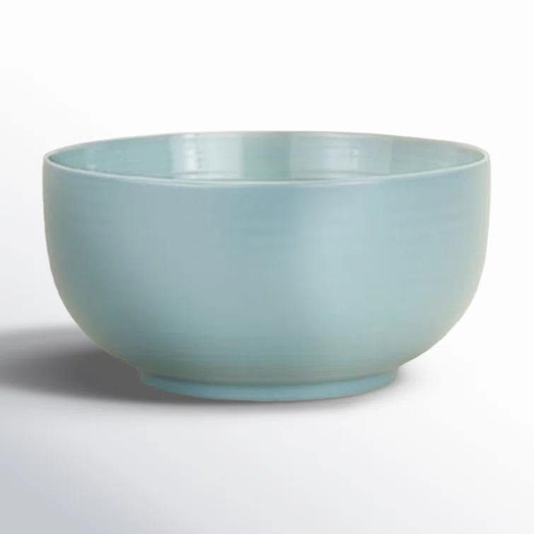 Sky Blue Ceramic Modern Serving Bowl