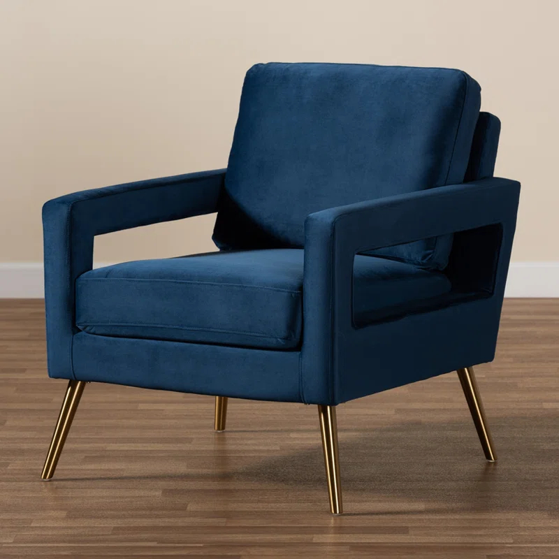 Everly Quinn Arbaaz Velvet Armchair