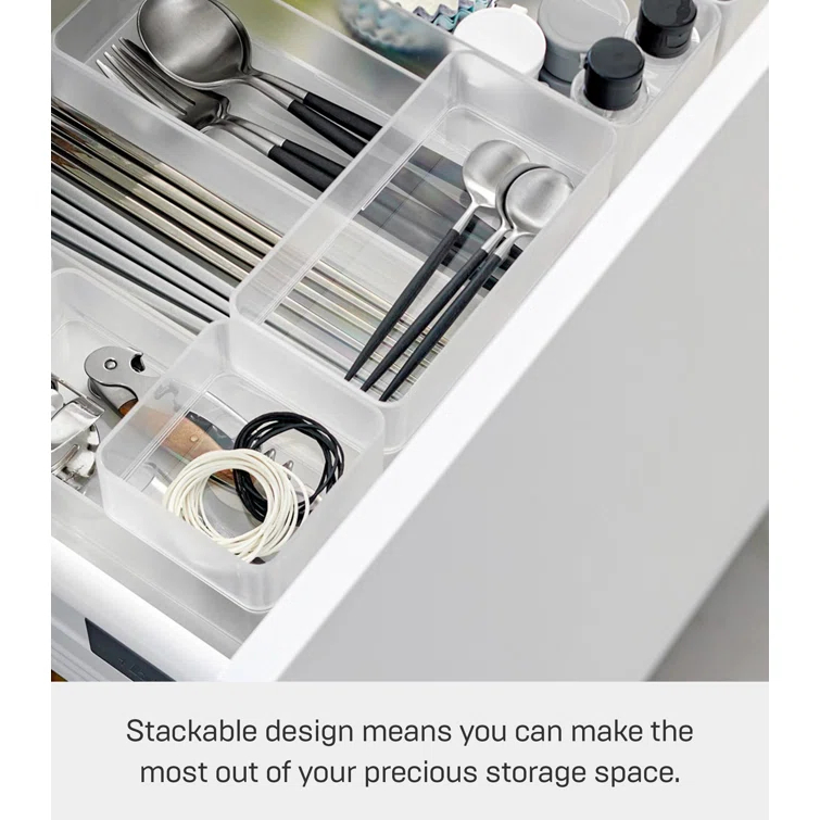 Yamazaki Home Yamazaki Home Stackable Organizers [Set Of 2] - Four Sizes, Deep