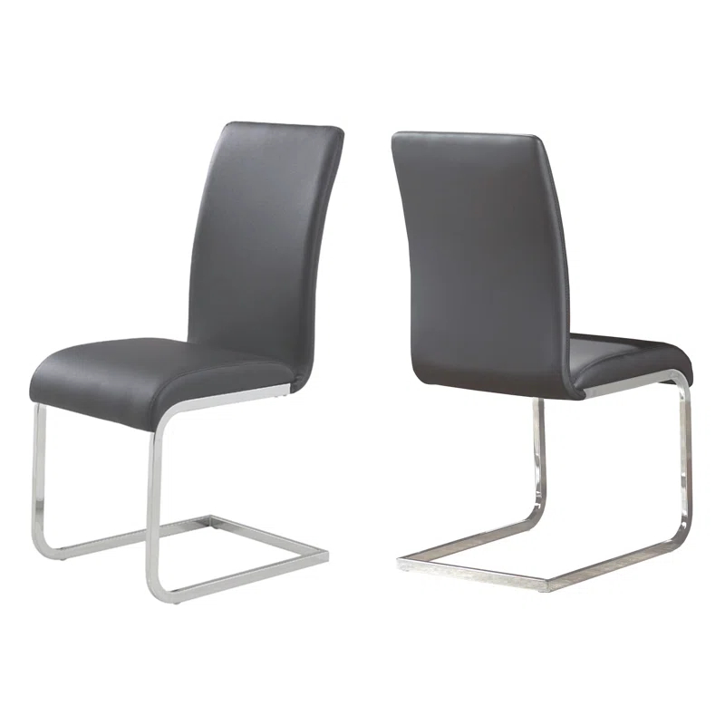 Ivy Bronx Anaija 19'' H Faux Leather Upholstered Metal Side Chair (Set of 2)