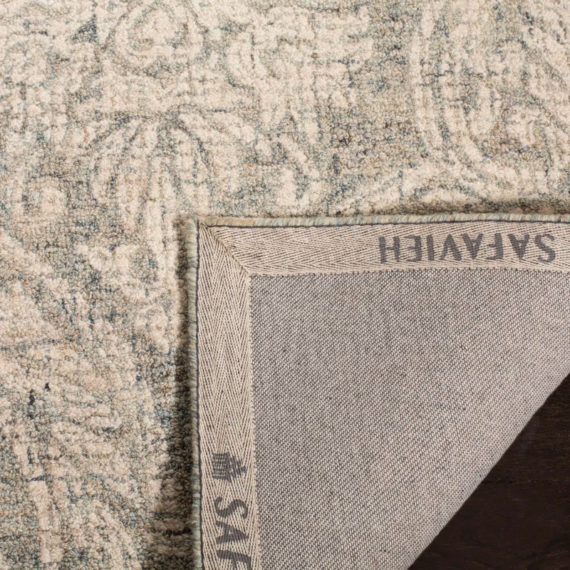 Rosemarie Abstract Handmade Tufted Wool Gray/Ivory Area Rug