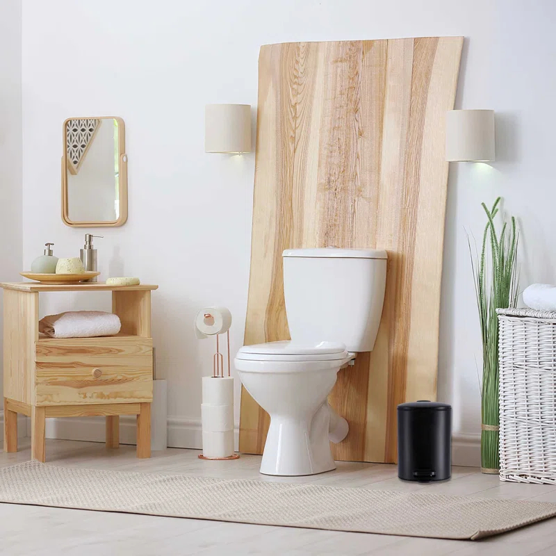 Evideco Mel Metal Step On Kitchen Trash Can - 1.3 Gallons