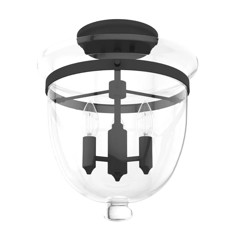 Hunter Fan Belltown 3 - Light 13'' Unique/Statement Urn Semi Flush Mount