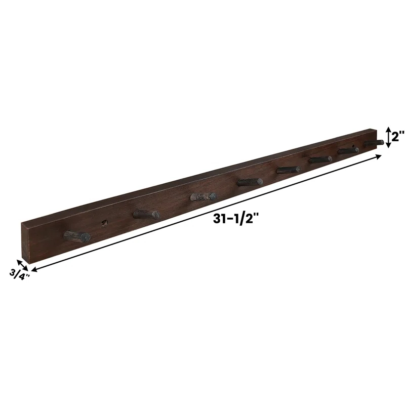 CONSDAN Solid Wood Wall Wall Mounted Coat Rack