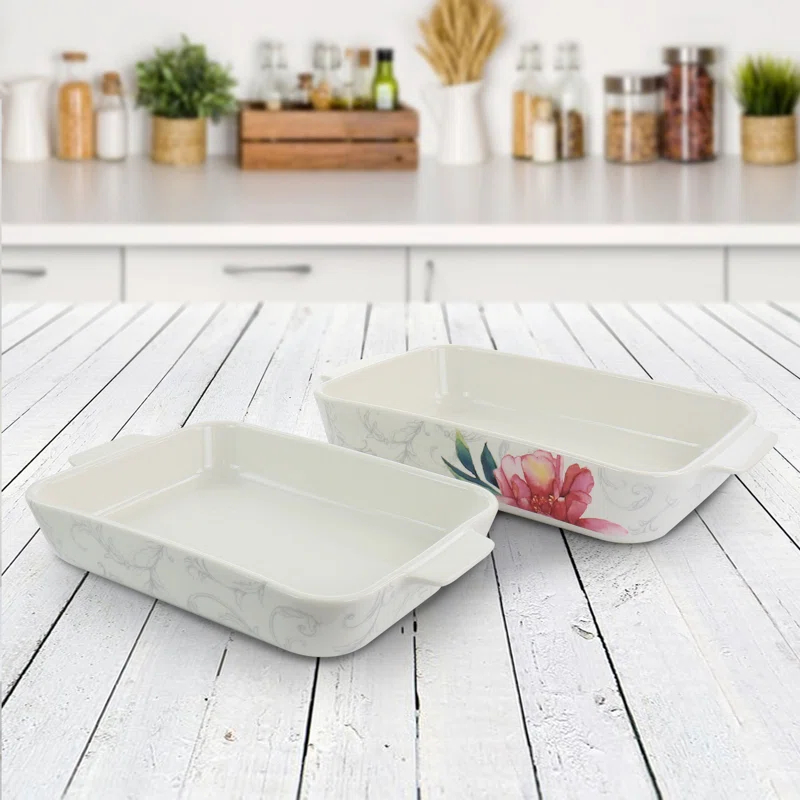 Martha Stewart 2 Piece Ceramic Baker Set