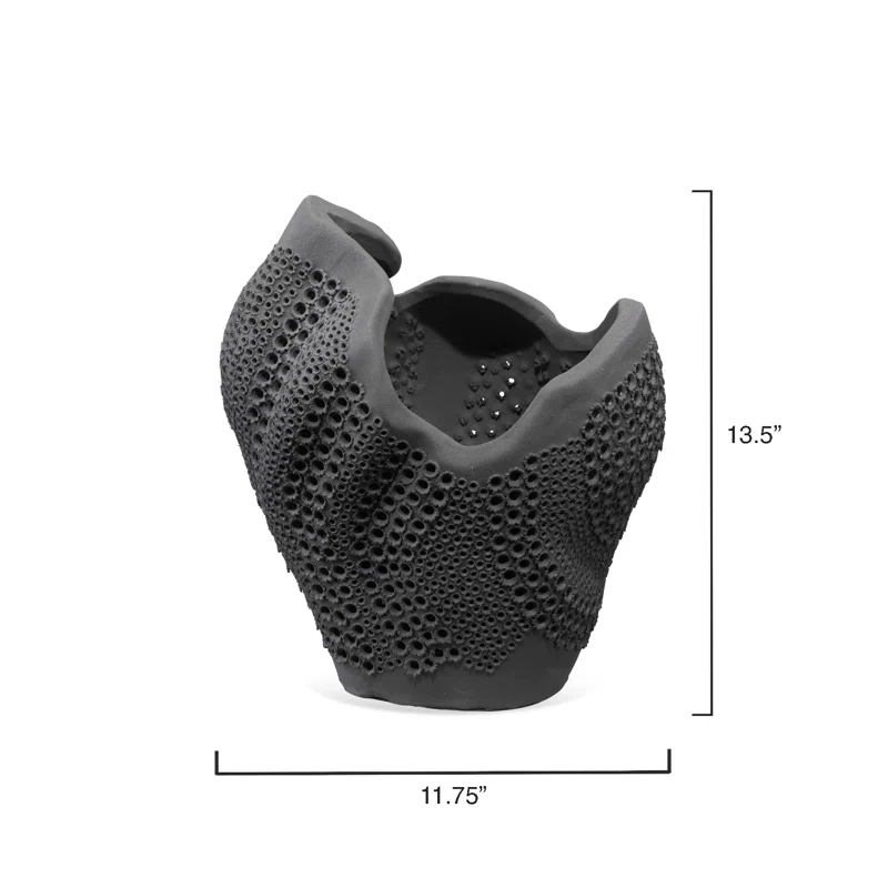 Jamie Young Company Handmade Ceramic / Porcelain Table Vase