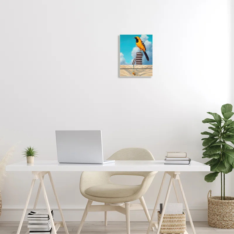 Stupell Industries " Oriole Bird Sandwich Cookies Cloudy Sky Painting " by Linda Ridd Herzog