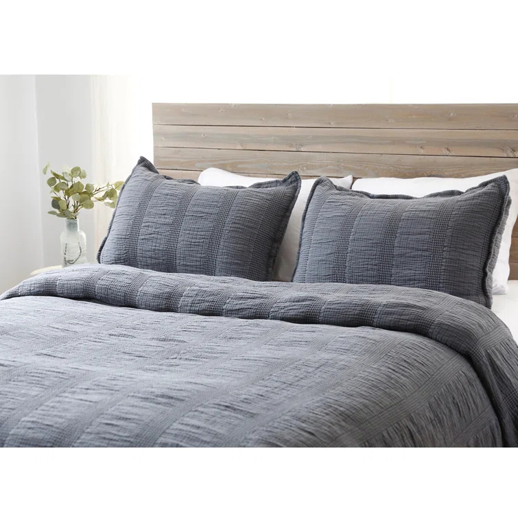 Pom Pom At Home Harbour Farmhouse / Country Cotton Ribbed Coverlet