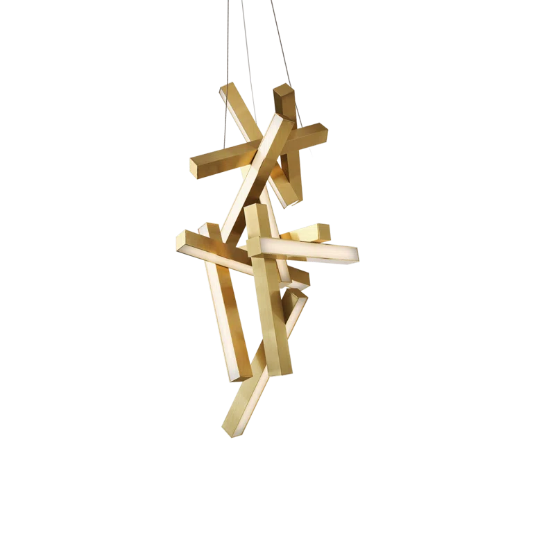 Modern Forms Chaos 12 - Light Dimmable Sputnik Modern Linear Chandelier