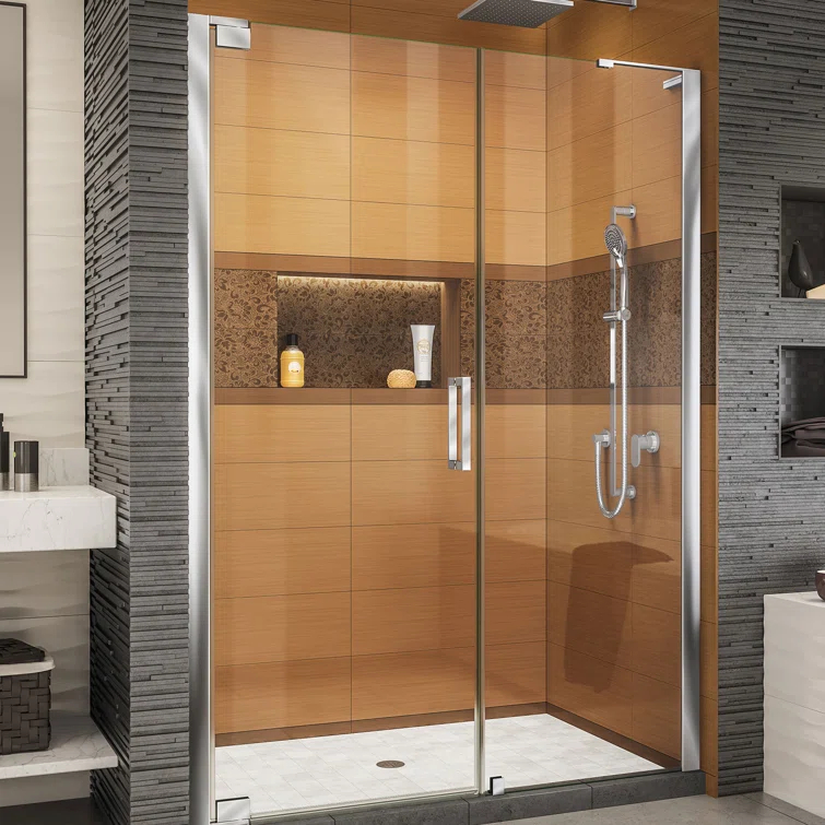 DreamLine Elegance-LS 55" W x 72" H Pivot Frameless Shower Door with ClearMax™ Technology SHDR-4327300-01