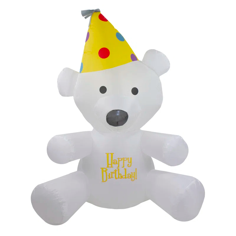 Northlight Seasonal Happy Birthday Bear Inflatable