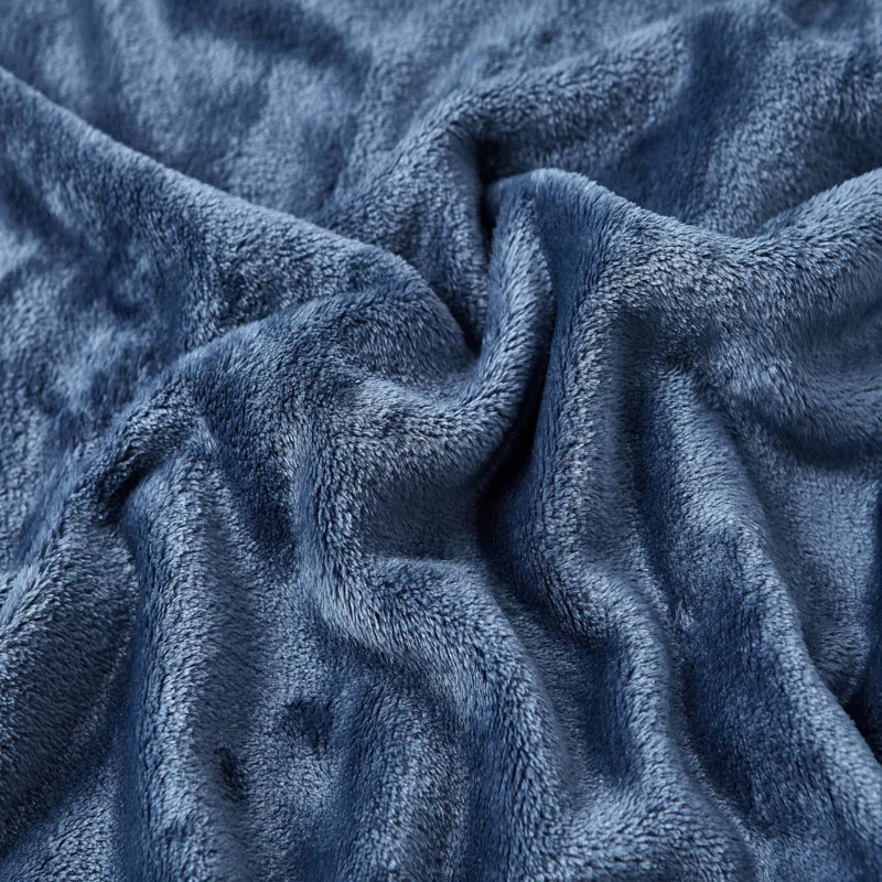 Nautica Solid Ultra Soft Plush Fleece Blanket