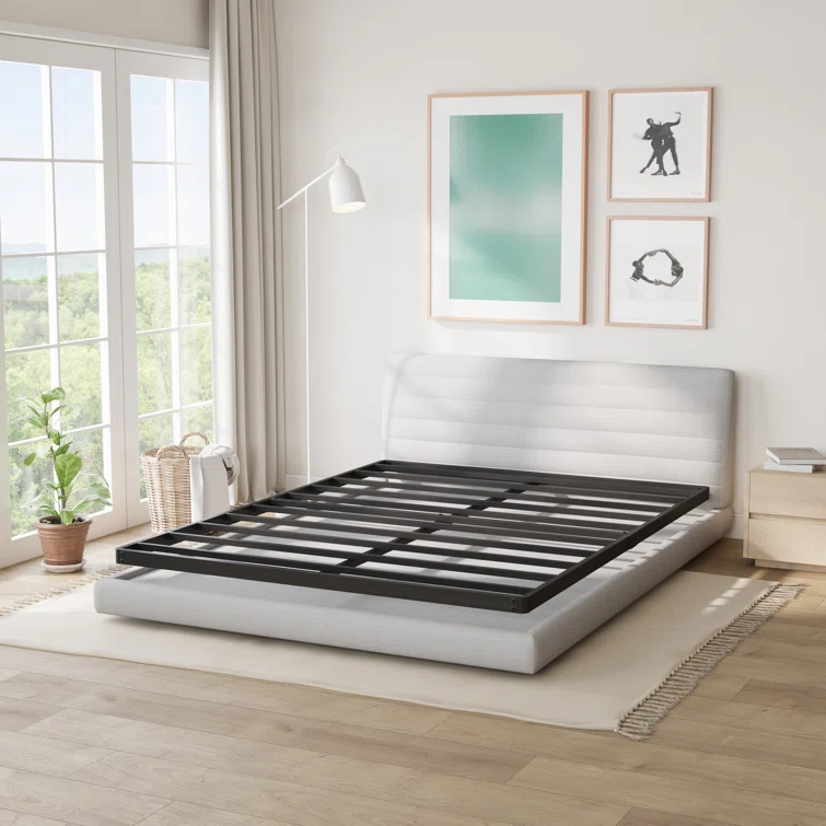 Alwyn Home Bercht 2" Low Profile Metal Box Spring Bunkie Board, Thin Bed Slat Replacement(No legs)
