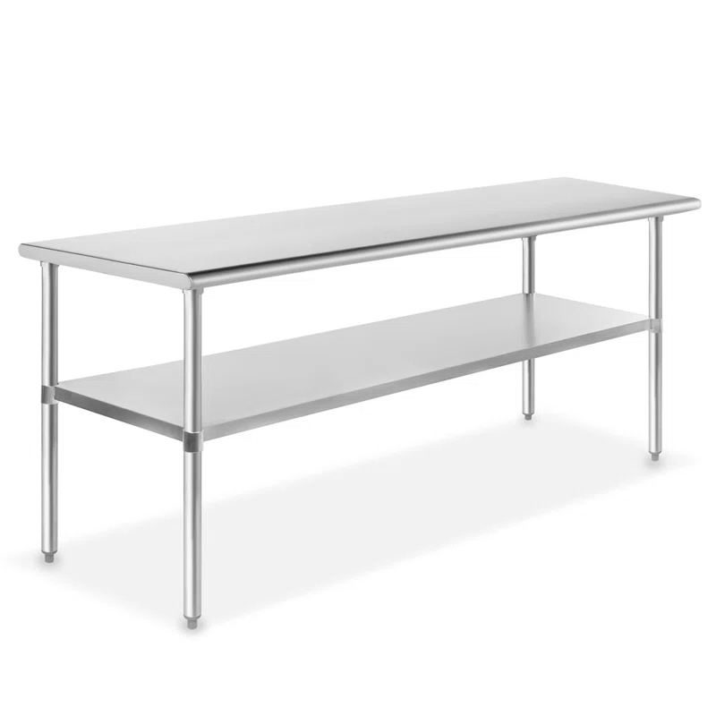 GRIDMANN 30" D x 34.5" H Stainless Steel Prep Station with Undershelf