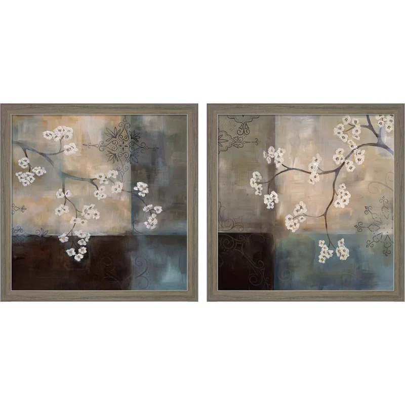 Red Barrel Studio® " Abstract & Natural Elements I & II " by Laurie Maitland 2 - Pieces
