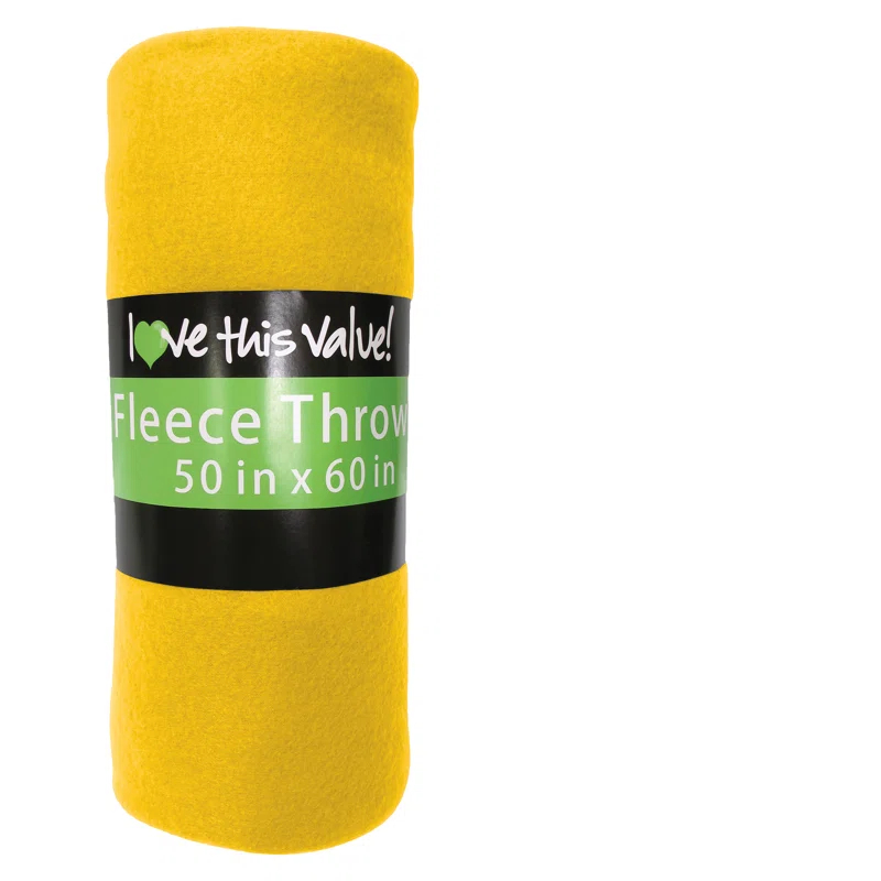 Cozy Comfort 50 x 60 Inch Cozy Fleece Throw Blanket (Set of 12)