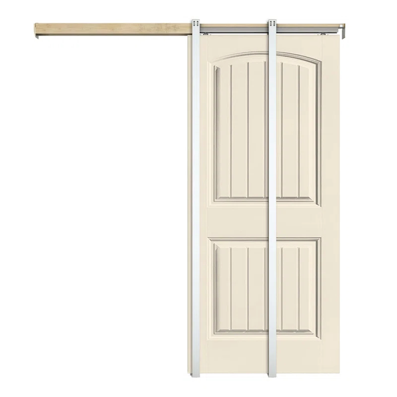 Calhome 80'' Hollow Paneled Painted Sliding Closet Doors