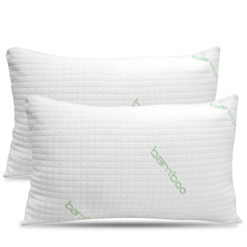 Beyers Rayon from Bamboo Cooling Memory Foam Firm Support Pillow (Set of 2)