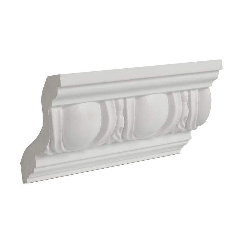 Architectural Products by Outwater L.L.C. 2-9/16 in x 3-1/8 in x 6 in Long Polyurethane Egg and Dart Crown Moulding Sample