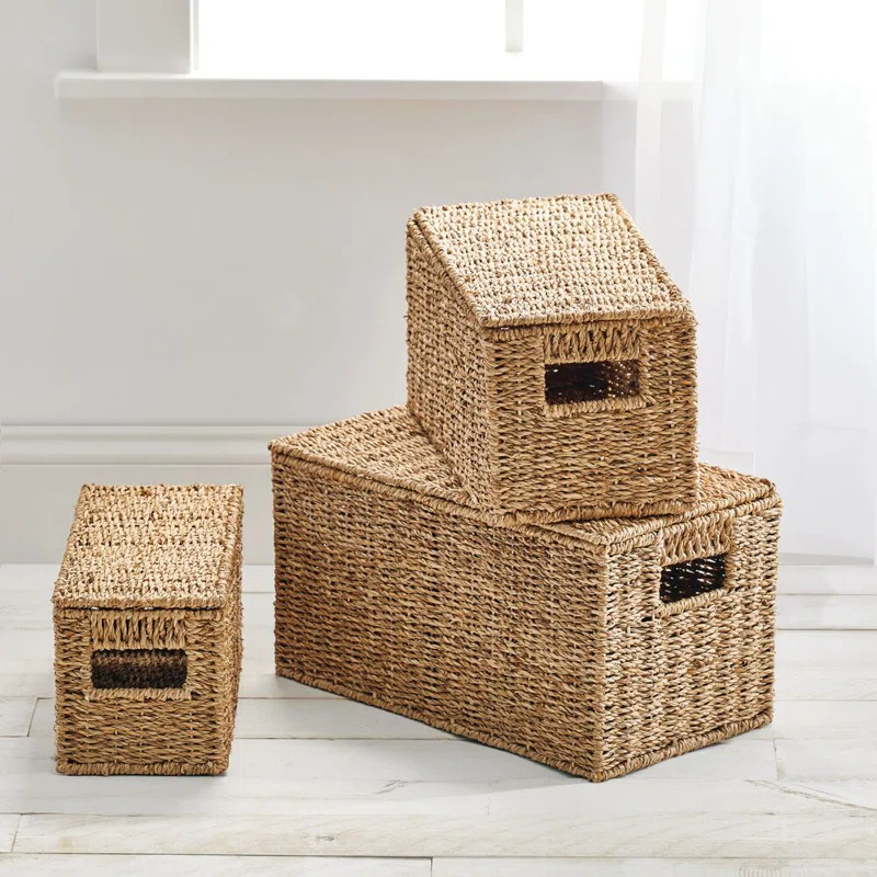mDesign Home Seagrass Lid