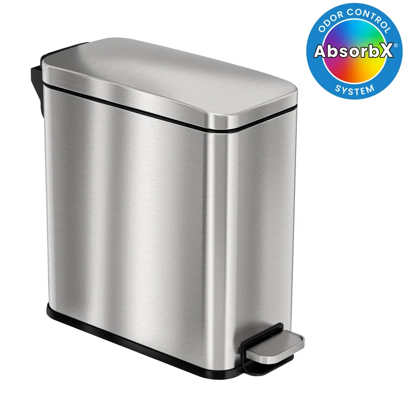 iTouchless Deodorizer SoftStep Stainless Steel 3 Gallon Step on Trash Can
