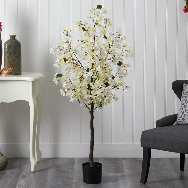 Primrue Faux Flowering Tree in Planter