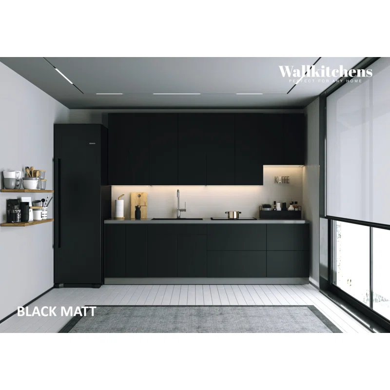 WALLKITCHENS FK-CONT 114'' W x 101'' H Medium Density Fiberboard (MDF) Kitchen Cabinet Set Ready-to-Assemble
