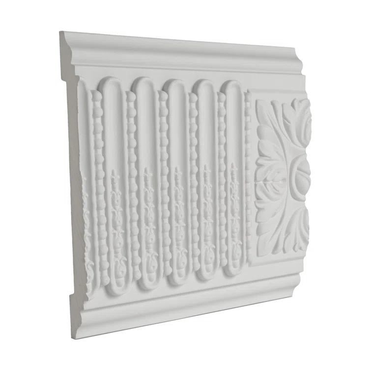 Architectural Products by Outwater L.L.C. 1-3/8 in x 7-7/8 in x 6 in Polyurethane Long Acanthus Leaf Frieze Moulding Sample