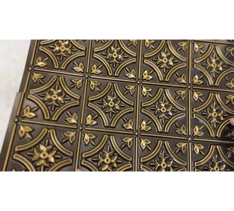 FromPlainToBeautifulInHours Gothic Reims 2 Ft. X 2 Ft. Drop-In Or Glue-Up PVC Ceiling Tile (Set of 10)