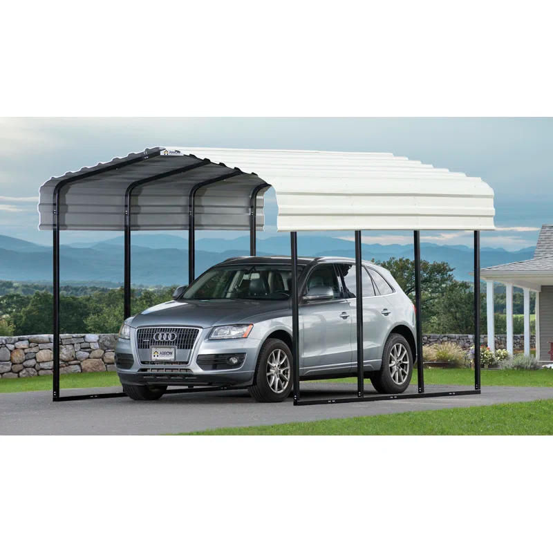 Arrow Arrow Galvanized Steel Carport, 10x15x9
