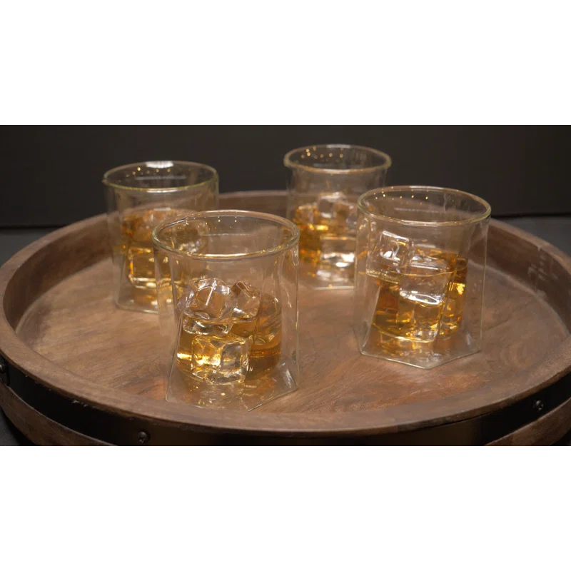 Lemonsoda Lemonsoda Double Wall Hexagon Whiskey Glasses