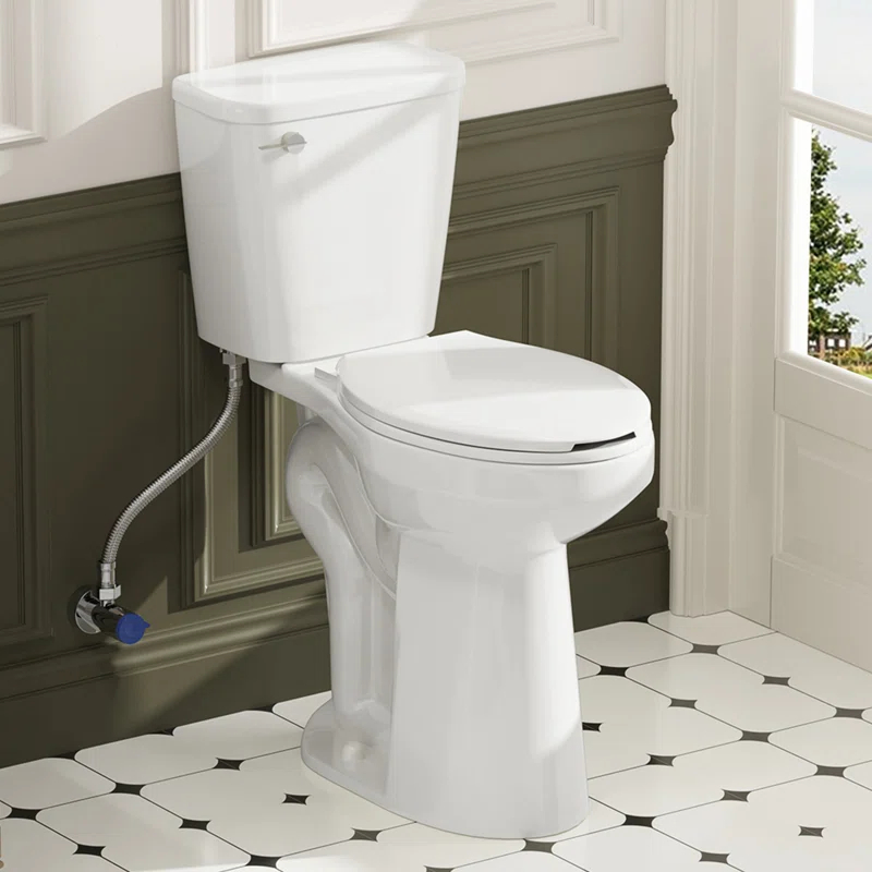 Traditional 21-inch Height Extra Tall Toilet for Bathrooms, Elongated Toilet Seat