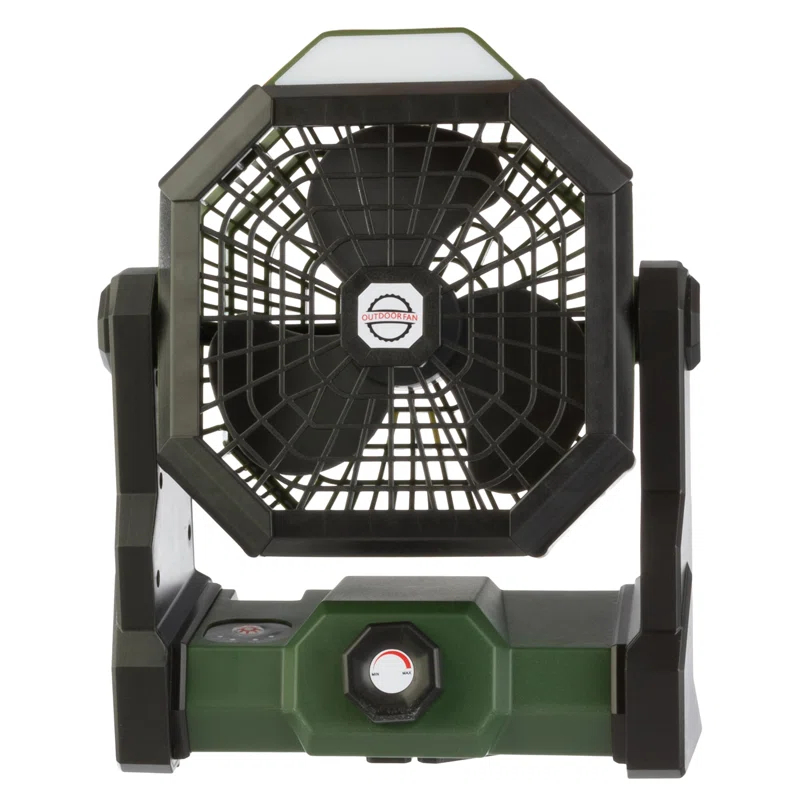 wakeman Wakeman Outdoors Camping Fan and Tent Light - Rechargeable 5400mAh Lithium Battery, Green