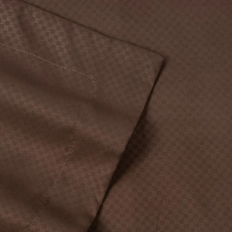 Sweet Home Collection Checkered Embossed Bed In A Bag Comforter Set