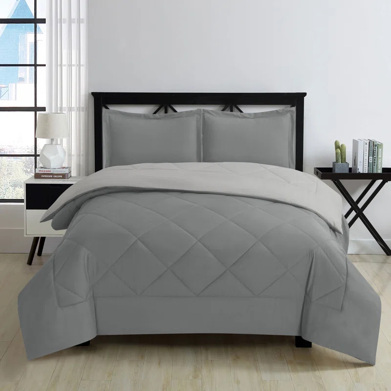 Swift Home 1800 Series Reversible Down-Alternative Comforter Set