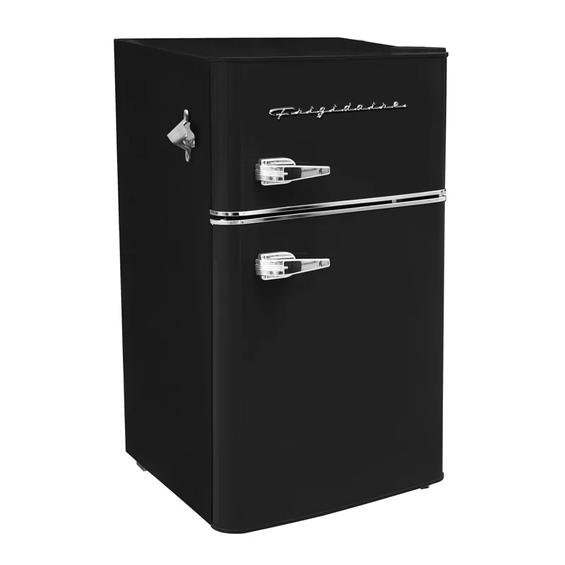 Frigidaire 3.2-Cu Ft. 2-Door Retro Compact Bar Fridge With Freezer And Side Bottle Opener