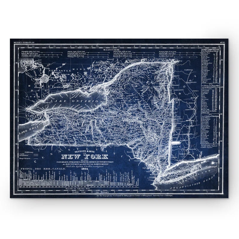 Williston Forge " Vintage New York Map "
