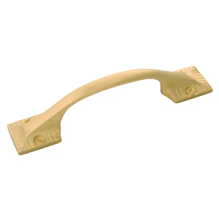 Satin Brass Traditional Handle Bar with Mounting Hardware