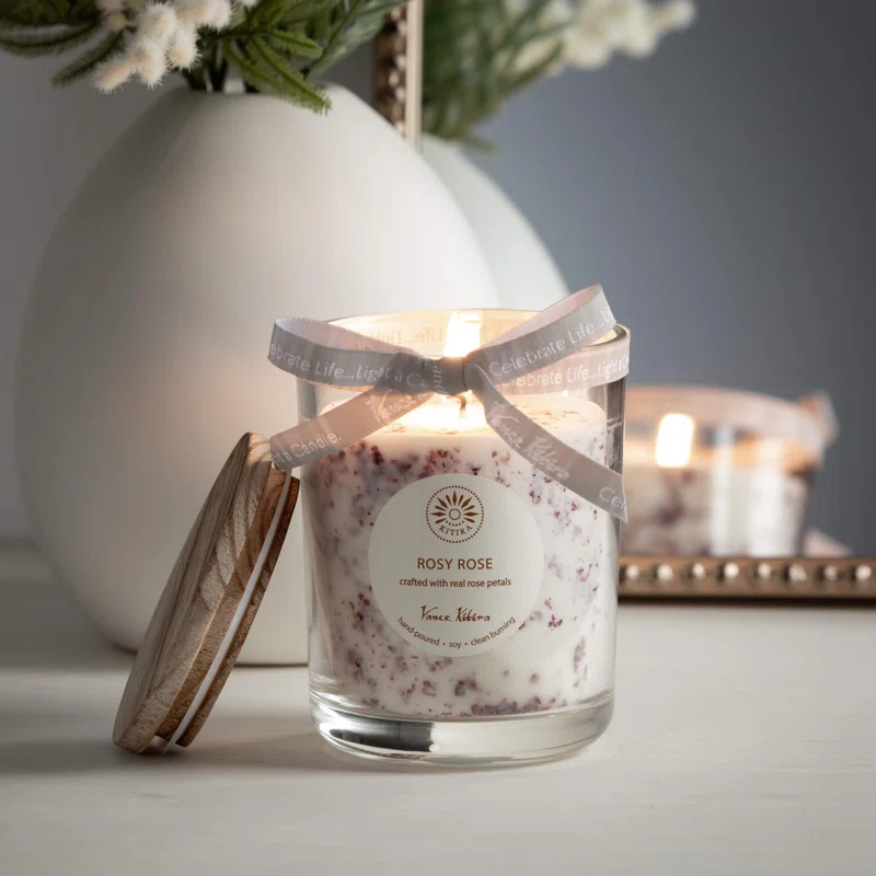 Clover Lane Velvet Rose Scented Jar Candle