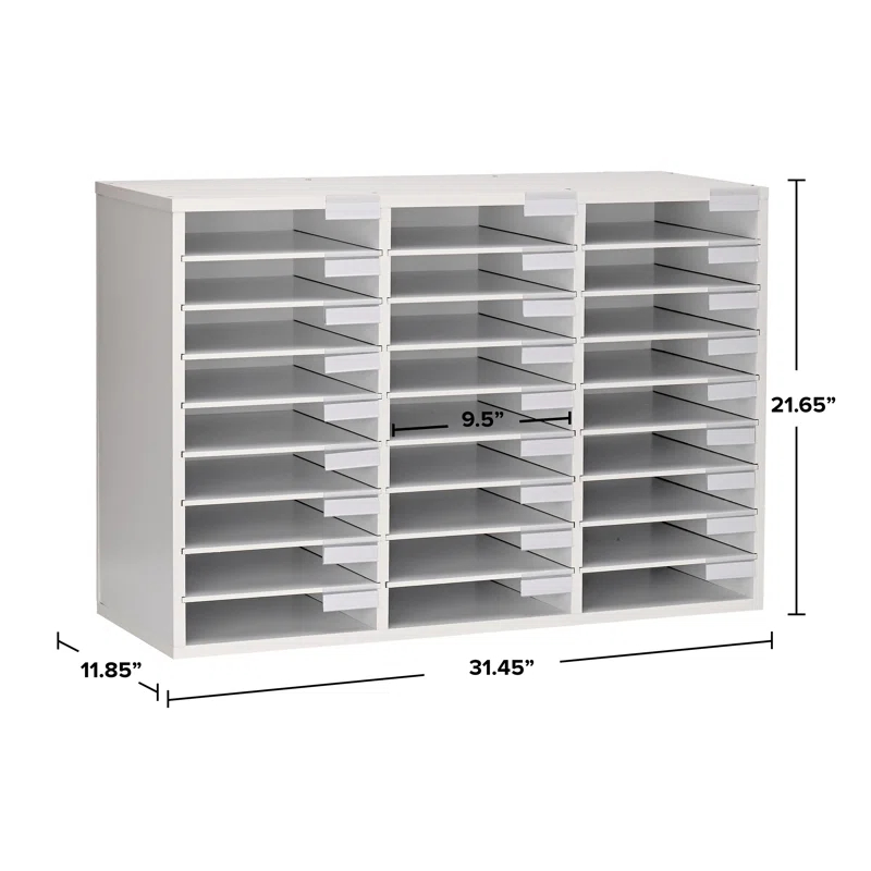 AdirOffice Manufactured Wood Compartment Mailroom Organizer